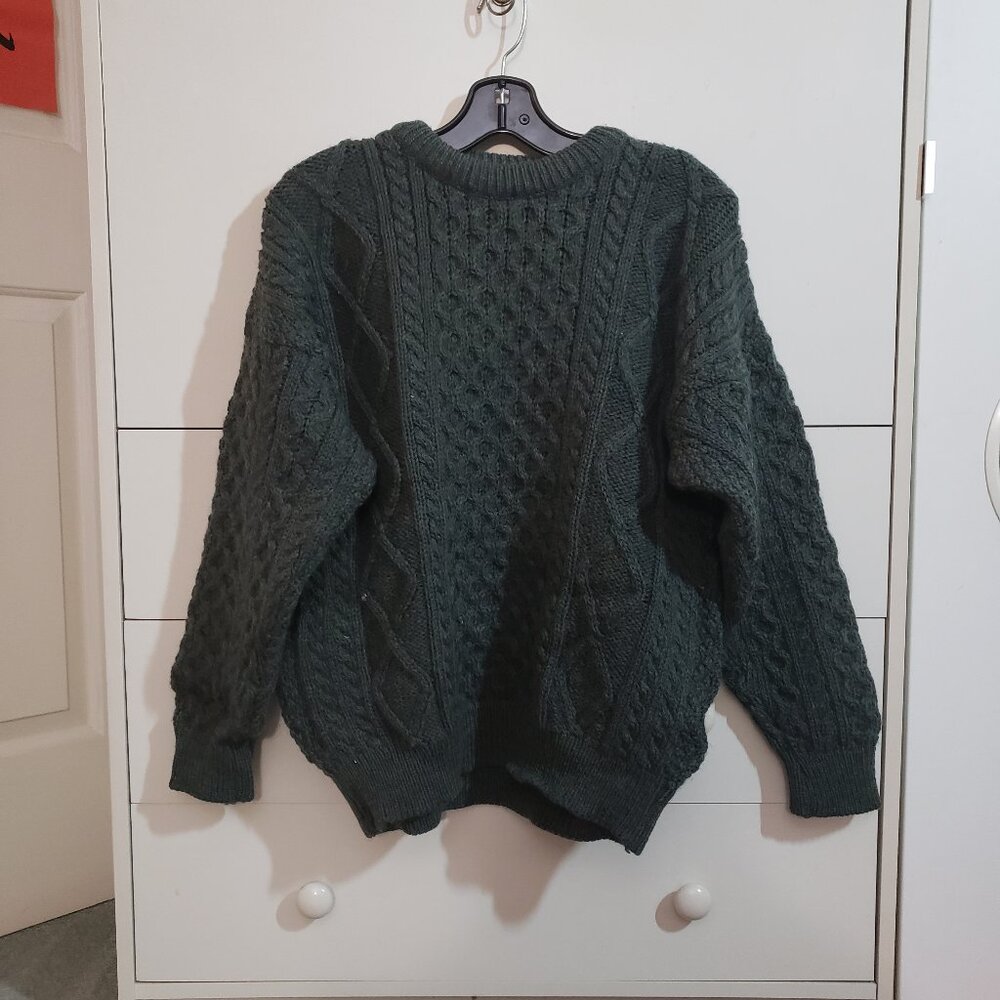 Inisfree vintage fisherman sweater 100% wool